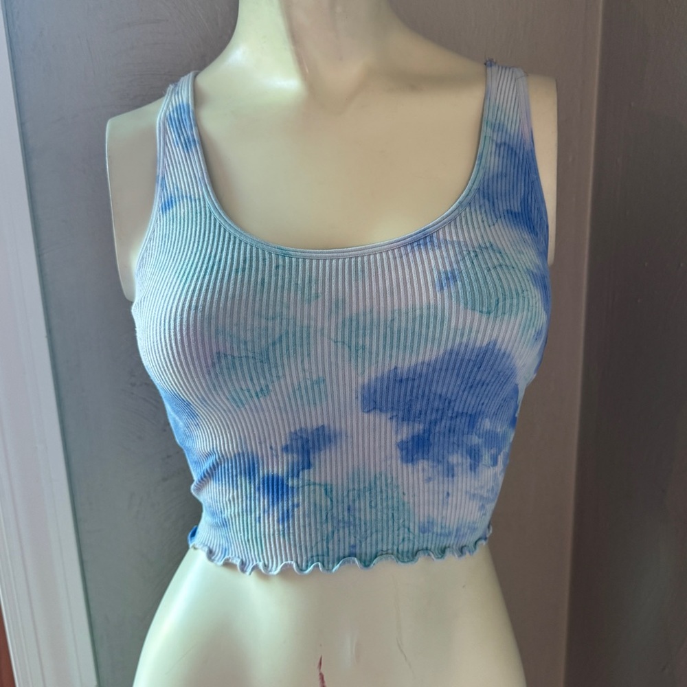 Spiritual gangster tie dye cropped tank size xs/s